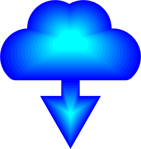 Blaue Download-Symbol