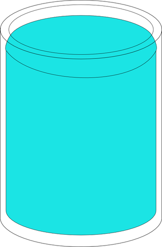 Glass fullt av vann vector illustrasjon