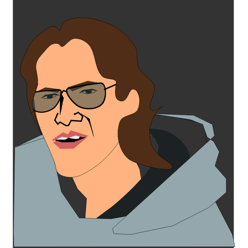 Cartoon persoon met zonnebril vector graphics