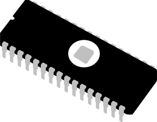 Grafika wektorowa modułu pamięci Eprom komputera