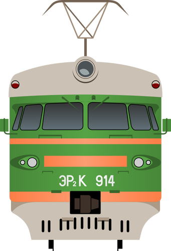 Front view of a train