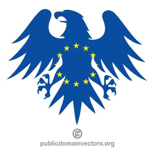 纹章老鹰与欧盟的旗帜
