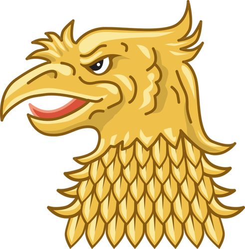 Cabeça de águia dourada