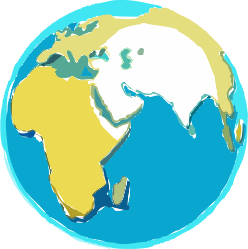 Earth globe schets