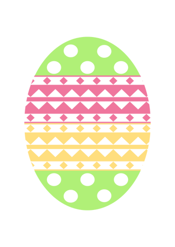 Image vectorielle de couleur pastel oeuf de Pâques