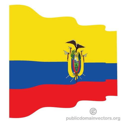 Ondulado bandeira do Equador