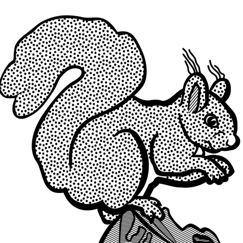 Écureuil de livre de coloriage