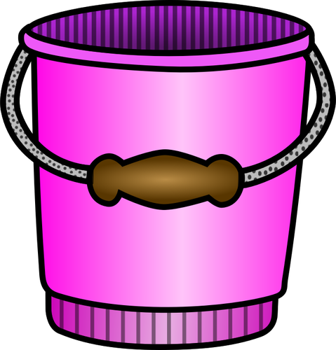 Vector afbeelding van roze emmer