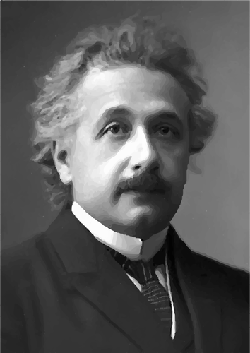 Albert Einstein w młodszym wieku wektor portret