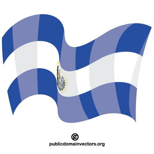 Bandiera sventolante di El Salvador