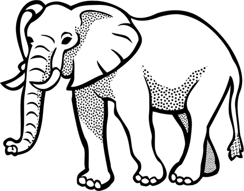 Vektor ilustrasi jerawatan Gajah