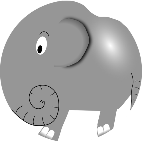 灰色の象