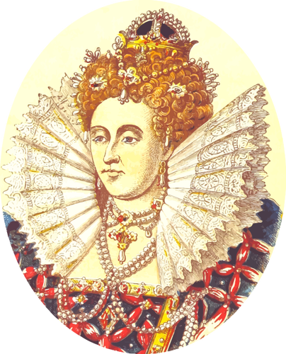 Королева Елизавета I векторное изображение