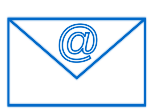 Знак синий электронной почты