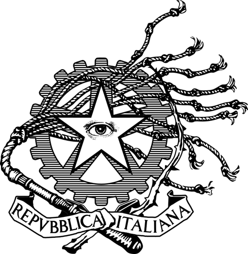 Ilustración de vector de idea de logo para la República italiana