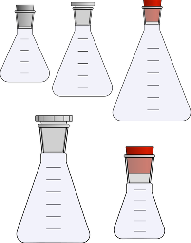 Laboratorium kolven vector illustraties