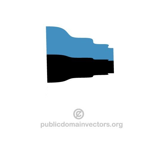 Wuivende vector vlag van Estland