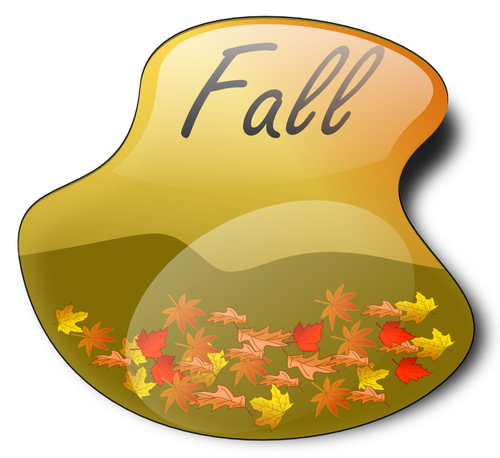 液体フレーム ベクトル画像で秋の風景