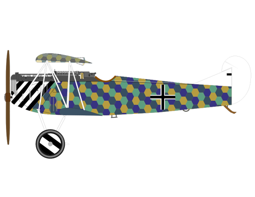 Fokker D VII-Flugzeug-Vektor-Bild