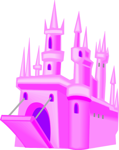 Castello rosa dello storybook