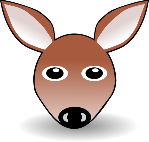 Funny fawn face vector graphics
