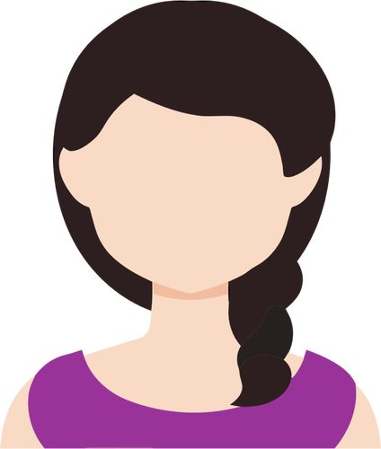 Kvinnelige avatar med fletter