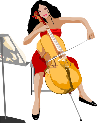Kvinnelige cello spiller