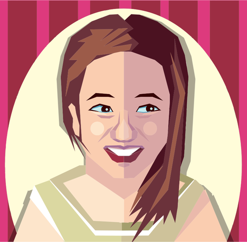 Kvinnliga leende avatar