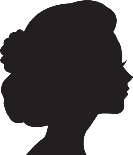 Gambar siluet perempuan kepala profil