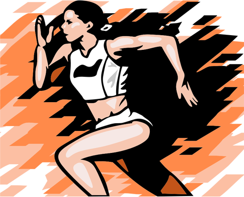Ilustração de corredor feminino