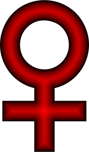 Rood vrouwelijke symbool