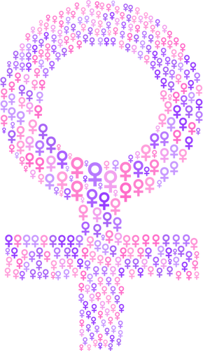 Kvinnlig symbol i färg