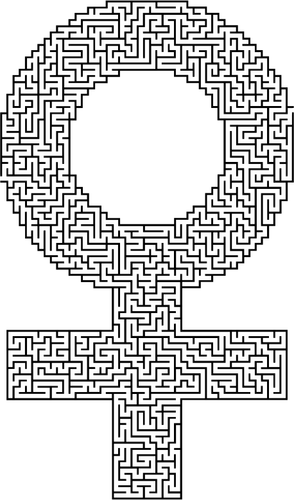 Weibliche Symbol Labyrinth