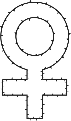 Kvinnelige Symbol av torner