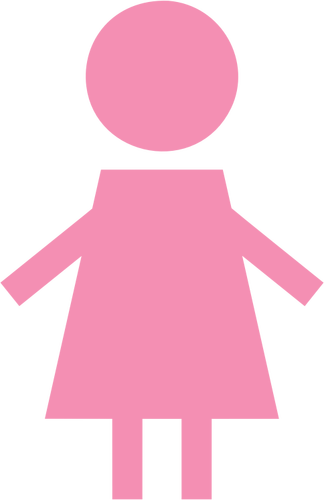 Roze vrouwelijk silhouet
