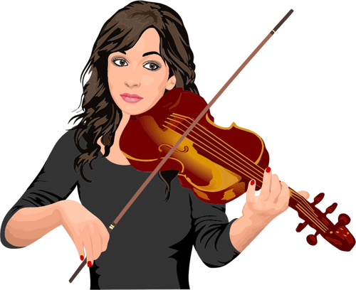 Female violinist portrait