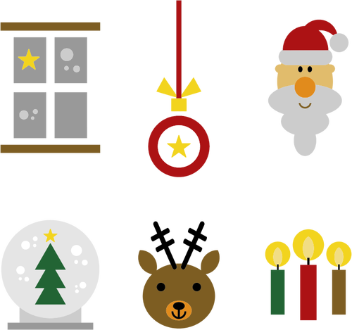 Icone di Natale festive