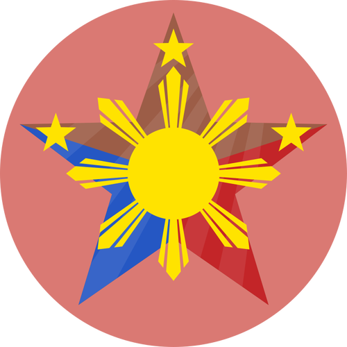 Ilustração em vetor símbolo sorte filipino