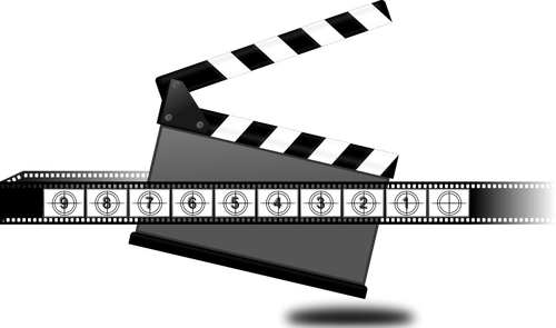 Filmklapper aftellen vectorillustratie