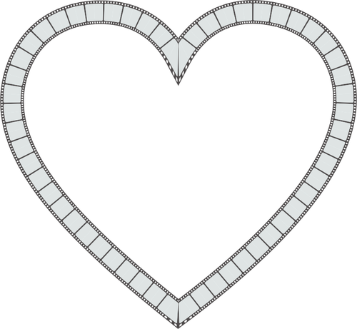 Vektor illustration av dekorativt hjärta i färg