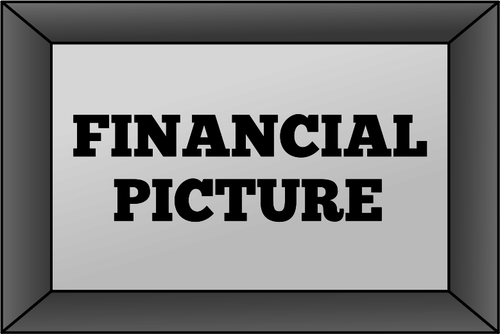 Panorama financiero metáfora signo vector imagen