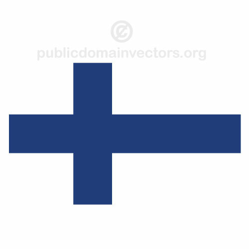 Vector bandera de Finlandia
