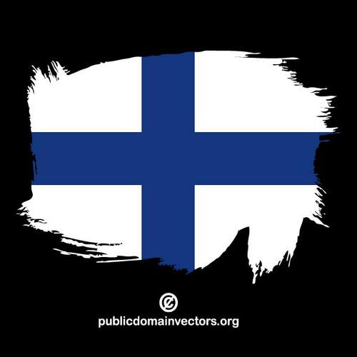 フィンランドの国旗を塗り