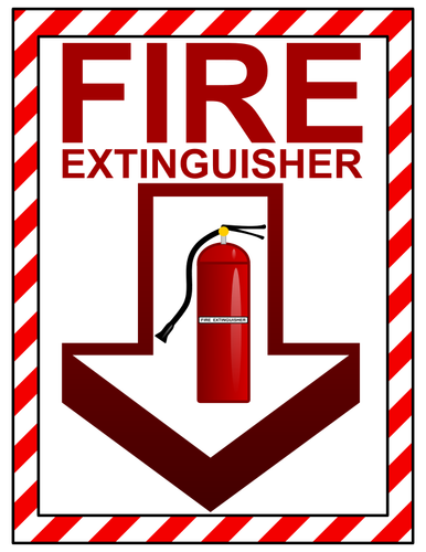 Sinal de extintor de incêndio