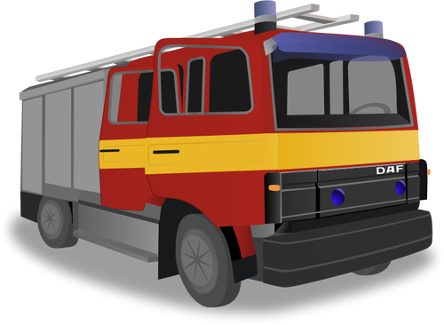 Disegno vettoriale di incendio camion