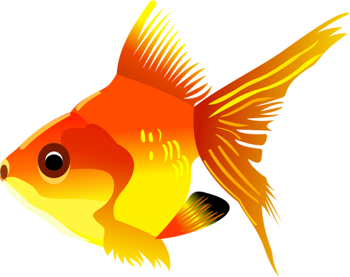 Vecteur de poisson rouge dessin