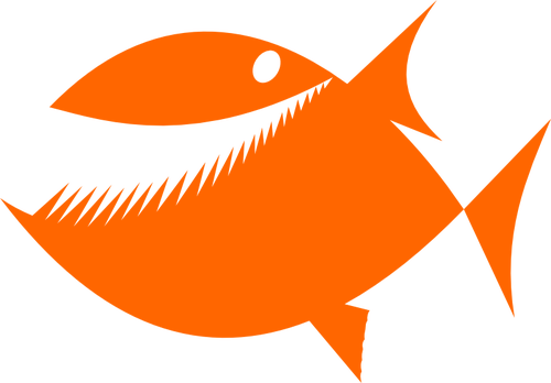 मछली सिल्हूट वेक्टर छवि