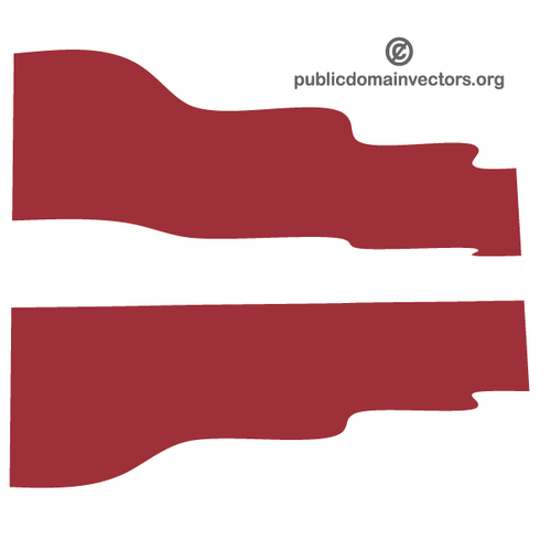 Wellenförmige Flagge Lettlands