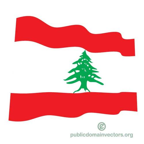 लेबनान के लहरदार झंडा