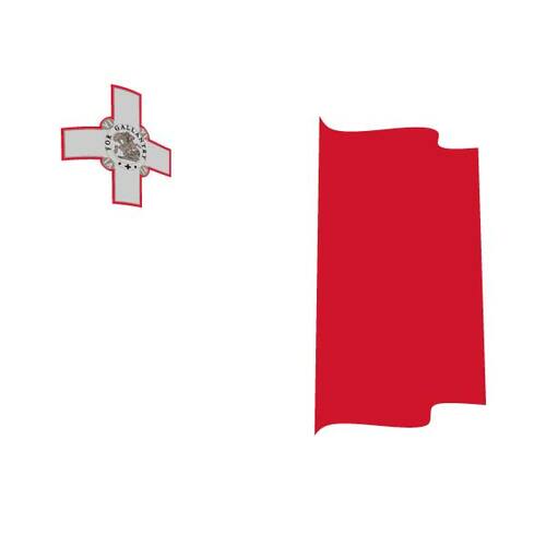 Ondulado bandeira de Malta